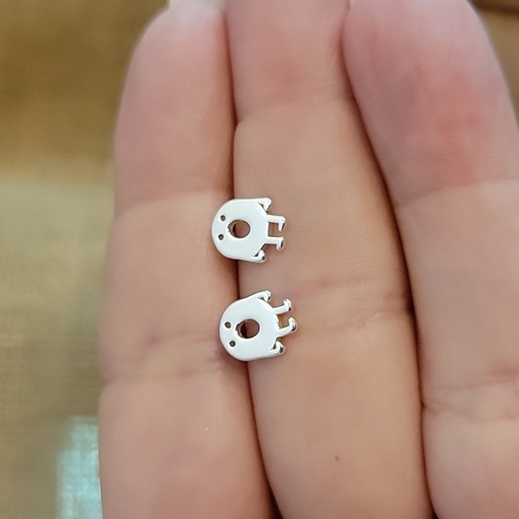 LITTLE MONSTER STERLING SILVER EARRINGS - Picture 1 of 6
